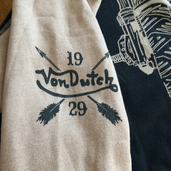 Vintage Von Dutch unisex two-tone, motorcycle sweatshirt. - Picture 5 of 9